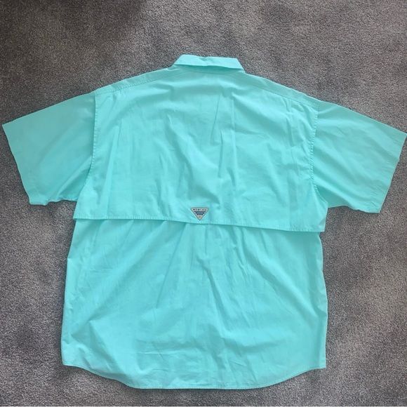 COLUMBIA Men's PFG Super Bonehead Classic Sea Green Short Sleeve Shirt XL - GUC - Picture 5 of 9